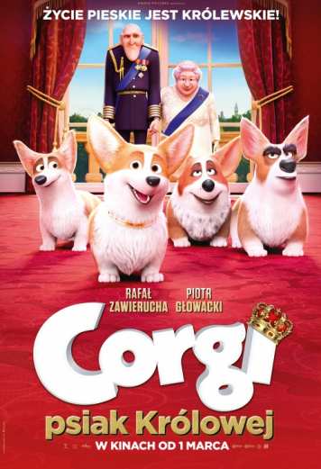 Plakat Corgi, psiak Królowej